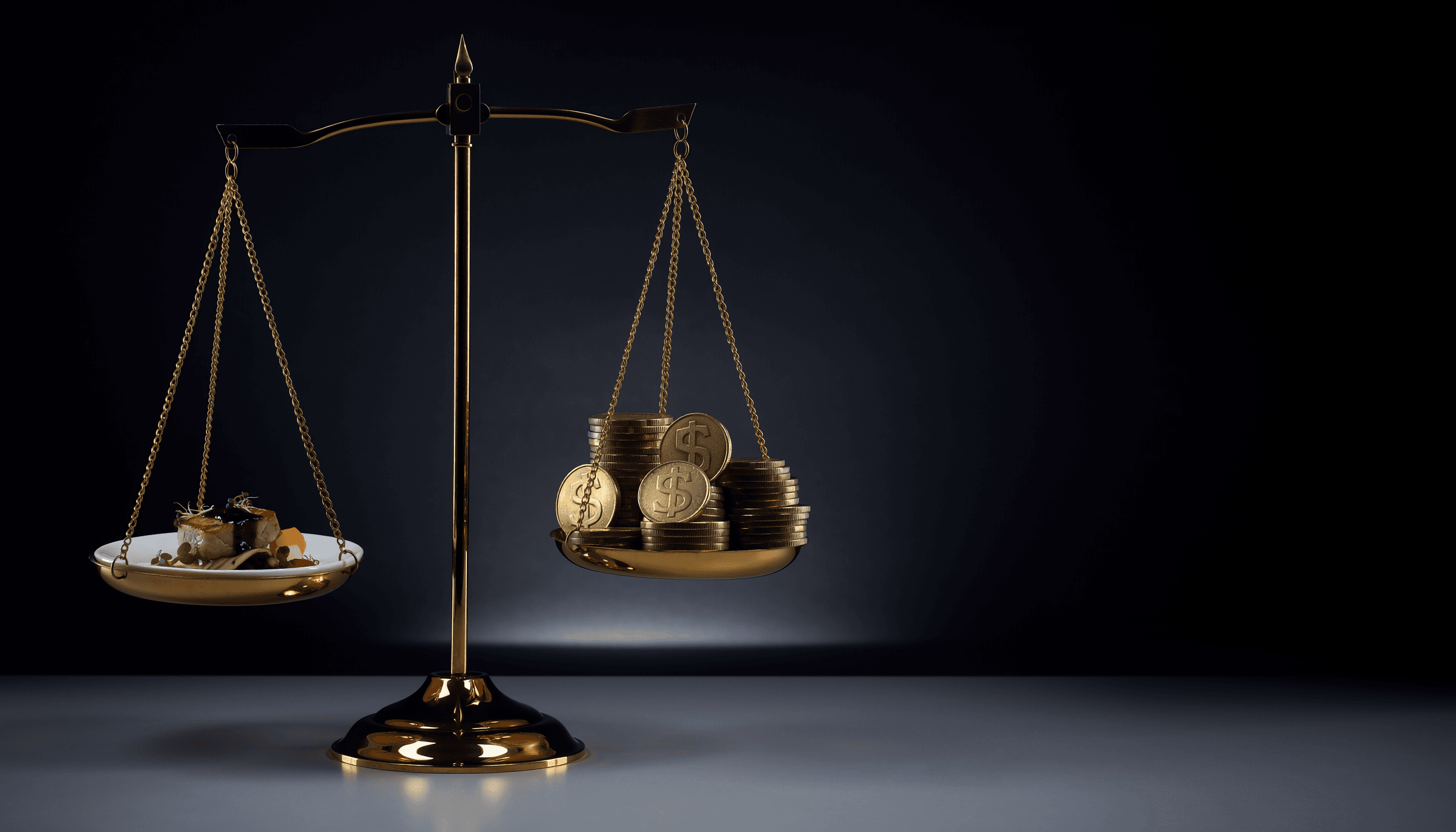 Food vs money balance